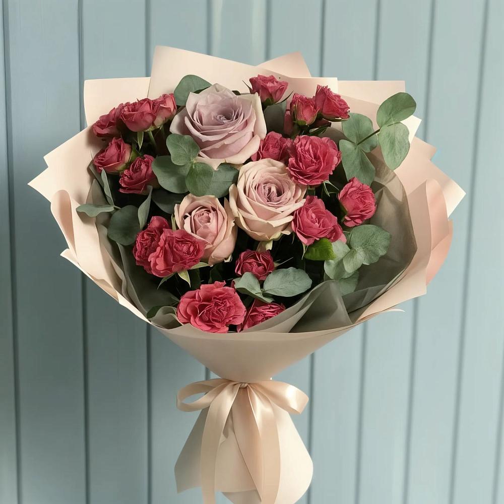 Букет цветов из: Гвоздики и Розы в Клявлино