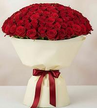 Букет 101 Красная роза Милано в Клявлино