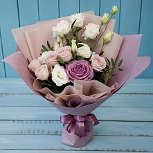 Букет цветов из:  Розы и Лизиантусы #REPLACE_PRED# Клявлино
