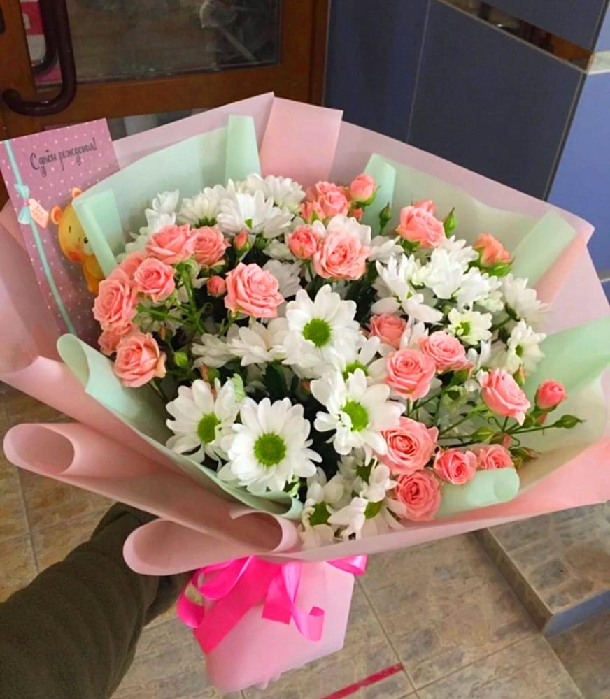 Букет цветов из: Розы и Хризантемы в Клявлино