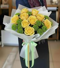 Букет цветов из:  Хризантемы и Розы в Клявлино