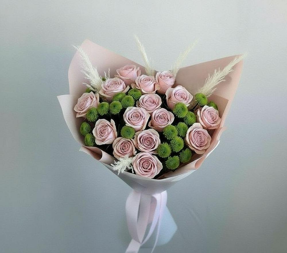 Букет цветов из: Розы и Хризантемы в Клявлино