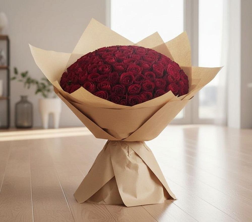 Букет 101 Красная роза в Клявлино