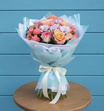 Букет цветов из:  Хризантемы и Розы в Клявлино