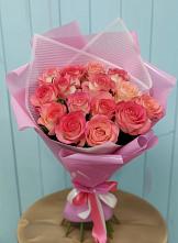 Букет 15 Розовых роз Равель в Клявлино