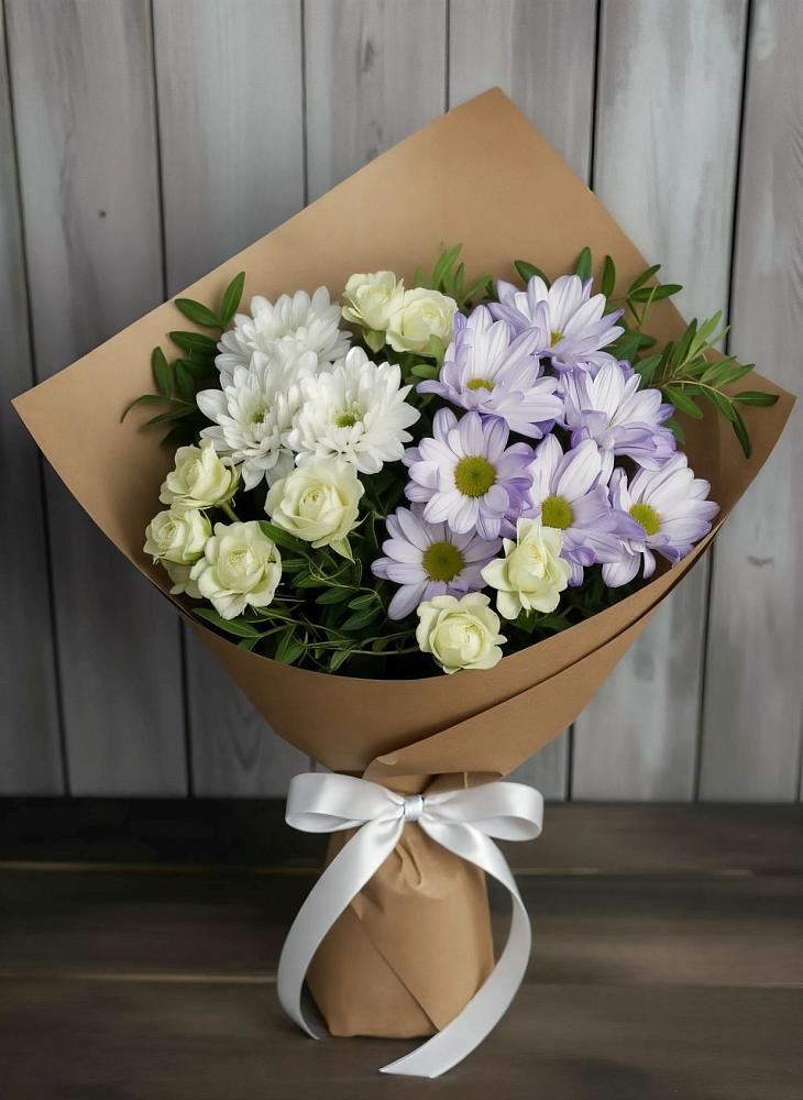 Букет цветов из: Хризантемы и Розы в Клявлино